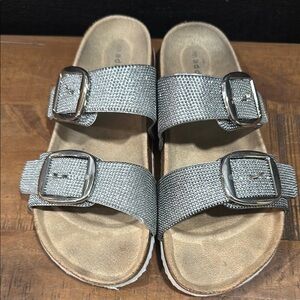 Madden Girl Silver Buckle Sandals